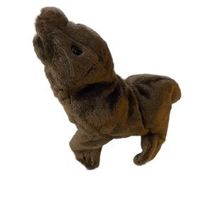 Folkmanis Sea Lion Puppet Brown Fur Leathery Flippers RETIRED Plush Toy